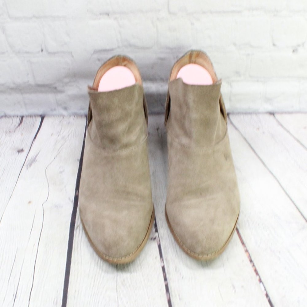 Lucky Brand Tan Suede Pull on Ankle Boots Shoes Size 10 M - Picture 5 of 9